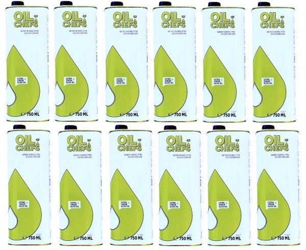OIL OF CHEFS 12x750 ml - Natives Olivenöl extra