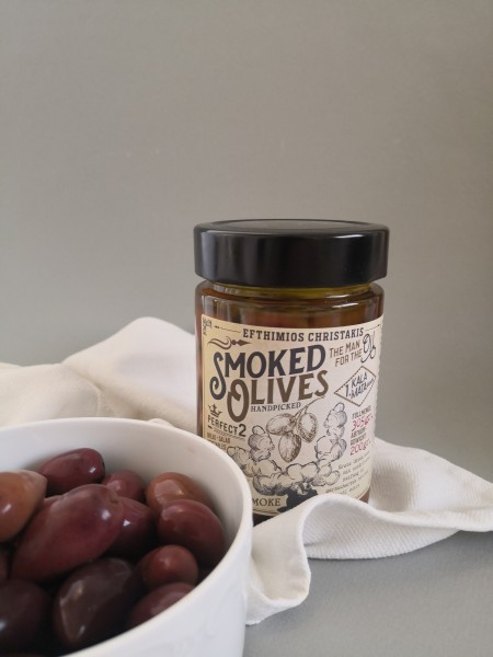 Smoked Kalamon Olives 200 g - geräucherte Kalamon Oliven