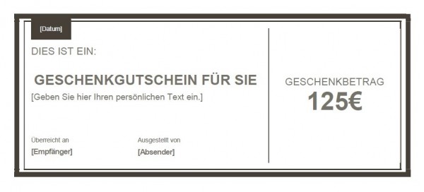 Gutschein 125€
