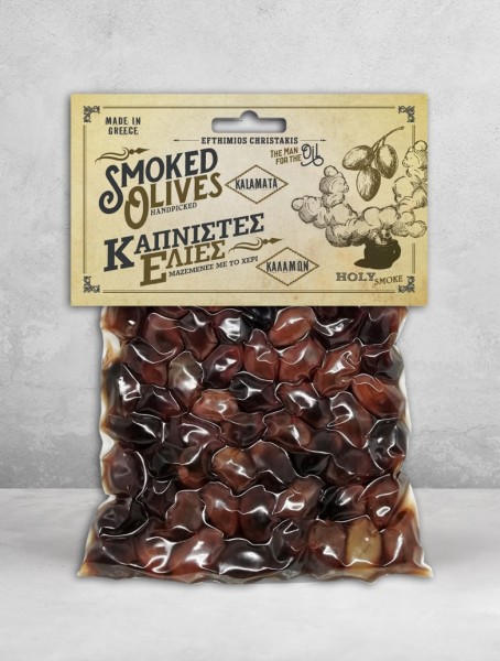 Smoked Kalamon Olives 200 g - geräucherte Kalamon Oliven