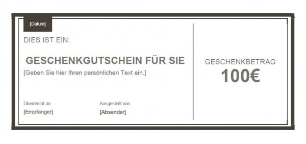 Gutschein 100€